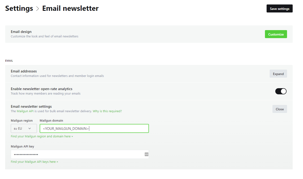 Creating your Newsletter with Ghost