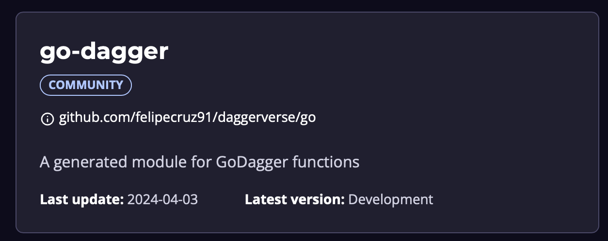 Building a Dagger Module to standardize the CI pipeline of my Go projects